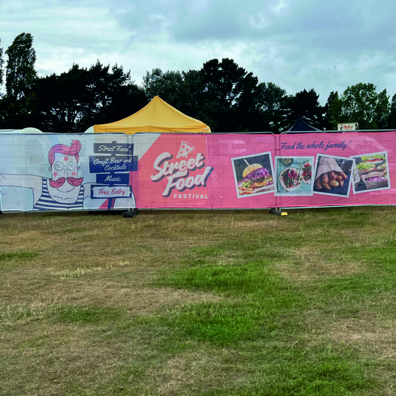 Heras fence covers for music festivals