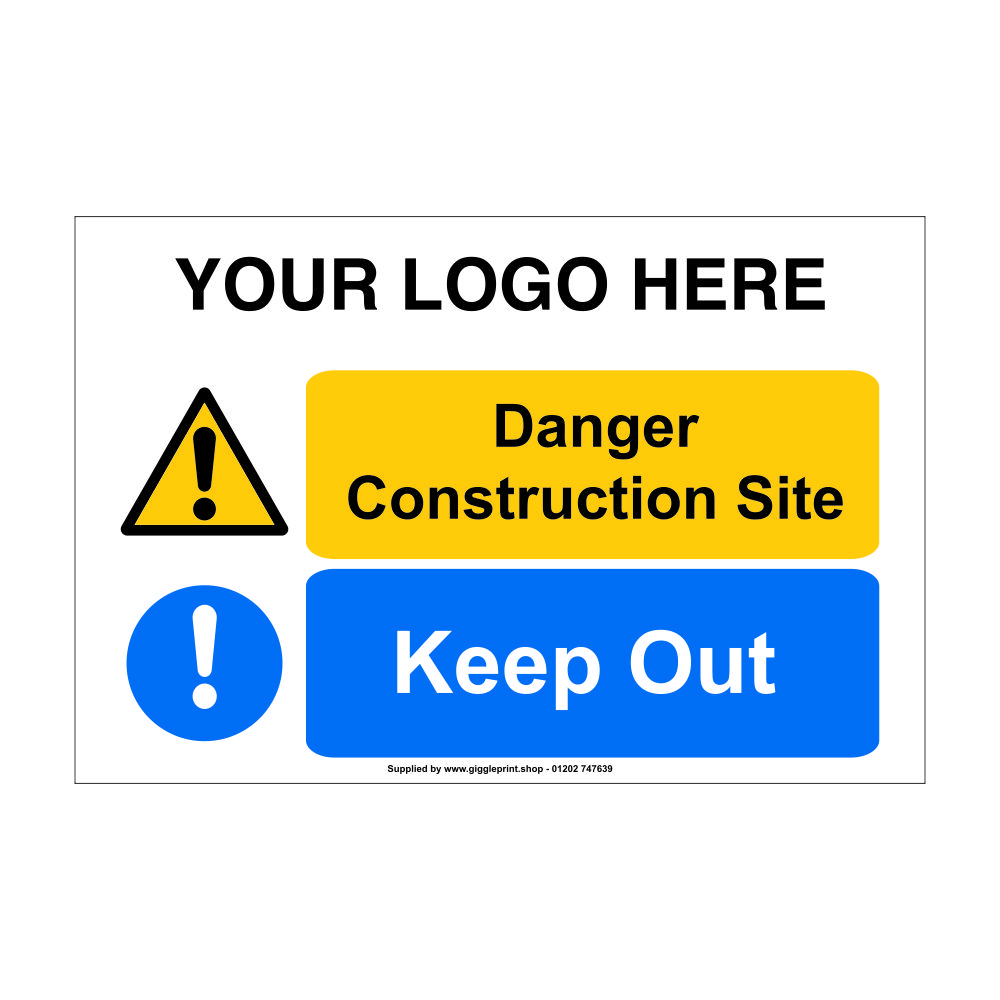 DC01 Danger Construction Site/Keep Out Sign Giggle Print